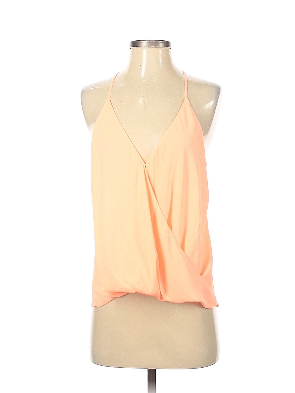 Lush Coral Surplice Spaghetti-Strap Cami